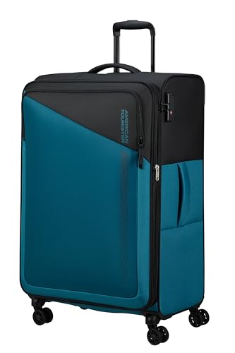 American Tourister Daring Dash - Spinner L, Expandable Suitcase, 77 cm, 107/117 L, Black/Blue (Black/Blue) im Sale